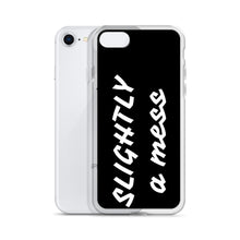 Load image into Gallery viewer, SLIGHTLY a mess Black and White iPhone Case
