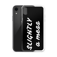 Load image into Gallery viewer, SLIGHTLY a mess Black and White iPhone Case
