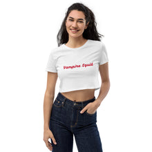 Load image into Gallery viewer, Vampire Squid "Blood Red" Organic Crop Top
