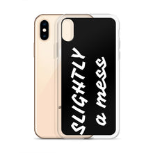 Load image into Gallery viewer, SLIGHTLY a mess Black and White iPhone Case

