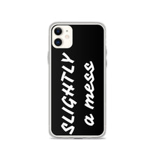 Load image into Gallery viewer, SLIGHTLY a mess Black and White iPhone Case
