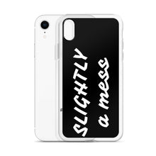 Load image into Gallery viewer, SLIGHTLY a mess Black and White iPhone Case

