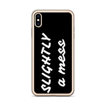 Load image into Gallery viewer, SLIGHTLY a mess Black and White iPhone Case
