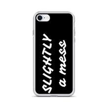 Load image into Gallery viewer, SLIGHTLY a mess Black and White iPhone Case
