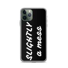 Load image into Gallery viewer, SLIGHTLY a mess Black and White iPhone Case

