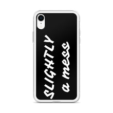 Load image into Gallery viewer, SLIGHTLY a mess Black and White iPhone Case
