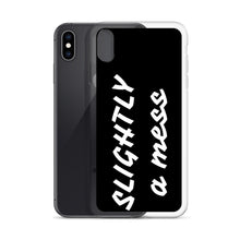 Load image into Gallery viewer, SLIGHTLY a mess Black and White iPhone Case
